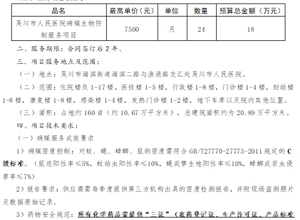 吴川市人民医院病媒生物防制服务项目采购公告