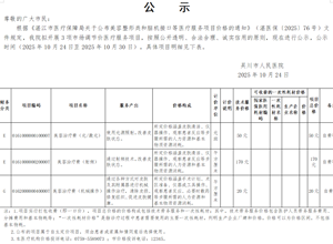 公示-美容整形类项目价格公示（3项）